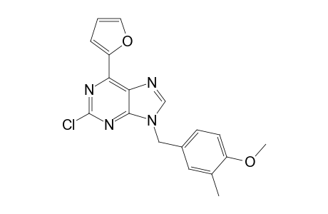 6-(2-Furyl)-2-chloro-9-[(4-methoxy-3-methylphenyl)methyl]-9H-purine