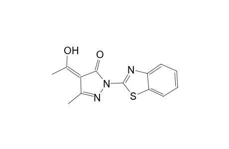 (4Z)-2-(1,3-benzothiazol-2-yl)-4-(1-hydroxyethylidene)-5-methyl-2,4-dihydro-3H-pyrazol-3-one