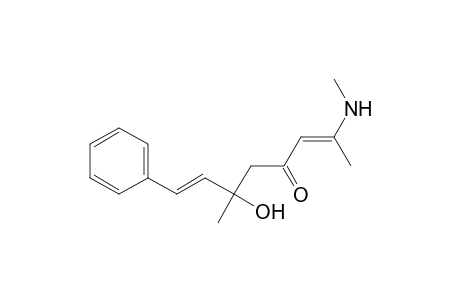 8-Phenyl-6-methyl-6-hydroxy-2-(N-methylamino)octa-2,7-dien-4-one