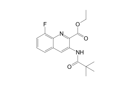 Ethyl 3-[(2,2-dimethylpropanoyl)amino]-8-fluoro-quinoline-2-carboxylate