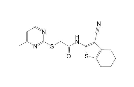 N-(3-cyano-4,5,6,7-tetrahydro-1-benzothien-2-yl)-2-[(4-methyl-2-pyrimidinyl)sulfanyl]acetamide
