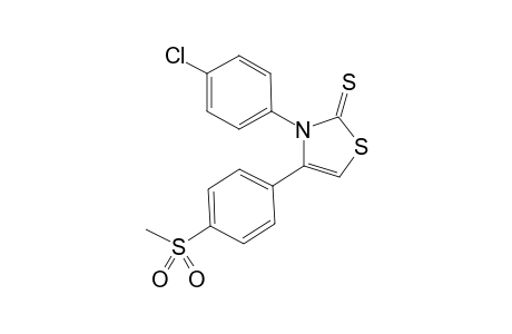 3-(4-Chlorophenyl)-4-(4-methylsulfonylphenyl)-2(3H)-thiazolethione