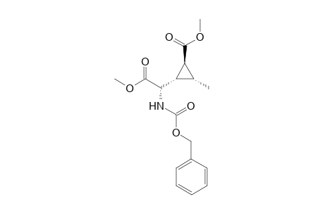 (+-)-(1S,2S,3R)-Methyl-2-[(S)-1-(benzyloxycarbonylamino]-2-methoxy-2-oxoethyl)-3-methylcycloprpopanecarboxylate