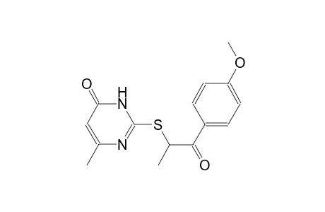 2-{[2-(4-methoxyphenyl)-1-methyl-2-oxoethyl]sulfanyl}-6-methyl-4(3H)-pyrimidinone
