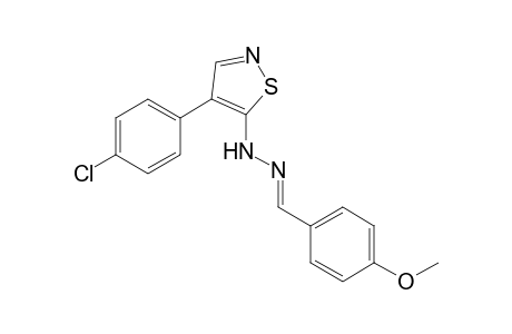 Benzaldehyde, 4-methoxy-, 4-(4-chlorophenyl-5-isothiazolyl)hydrazone