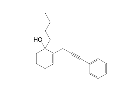 Butyl-2-(3-phenylprop-2-yn-1-yl)cyclohex-2-enol