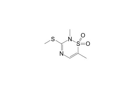 2,6-Dimethyl-3-methylthio-2H-1,2,4-thiadiazine-1,1-dioxide