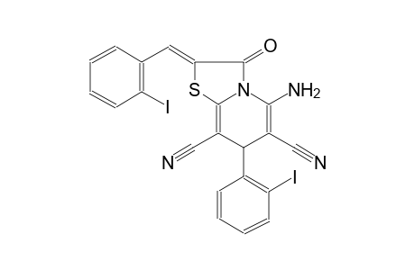 7H-thiazolo[3,2-a]pyridine-6,8-dicarbonitrile, 5-amino-2,3-dihydro-7-(2-iodophenyl)-2-[(2-iodophenyl)methylene]-3-oxo-, (2Z)-