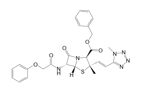 4-Thia-1-azabicyclo[3.2.0]heptane-2-carboxylic acid, 3-methyl-3-[2-(1-methyl-1H-tetrazol-5-yl)ethenyl]-7-oxo-6-[(phenoxyacetyl)amino]-, phenylmethyl ester, [2S-[2.alpha.,3.beta.(E),5.alpha.,6.beta.]]-