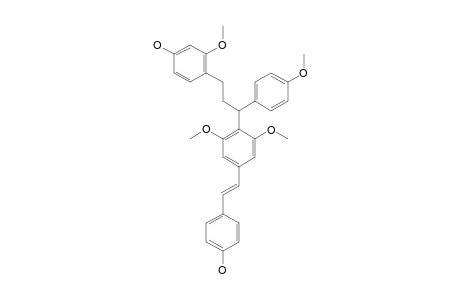 COCHINCHINENENE_A;1-[4-(3,5-DIMETHOXY-4'-HYDROXYDIHYDROCHALCONYL)]-1-(4-METHOXYPHENYL)-3-(2-METHOXY-4-HYDROXYPHENYL)-PROPANE