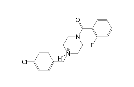 1-(4-chlorobenzyl)-4-(2-fluorobenzoyl)piperazin-1-ium