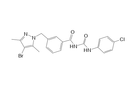 3-[(4-bromanyl-3,5-dimethyl-pyrazol-1-yl)methyl]-N-[(4-chlorophenyl)carbamoyl]benzamide
