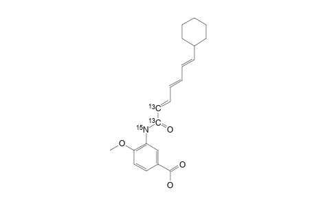 3-(7-CYCLOHEXYL-(2-E,4-E,6-E)-[1,2-(13)-C2]-HEPTA-2,4,6-TRIENOYL)-[(15)-N]-AMINO-4-METHOXYBENZOIC_ACID