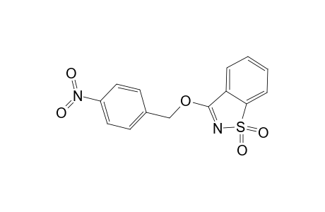 1,2-Benzisothiazole, 3-[(4-nitrophenyl)methoxy]-, 1,1-dioxide