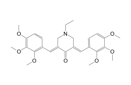 4-piperidinone, 1-ethyl-3,5-bis[(2,3,4-trimethoxyphenyl)methylene]-, (3E,5E)-