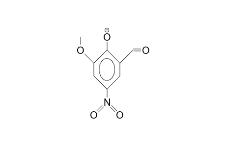 2-Formyl-6-methoxy-4-nitro-phenolate anion