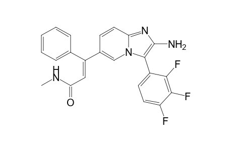 2-Amino-3-(2,3,4-trifluorophenyl)-6-[(E)-1-phenyl-2-(N-methylcarbomyl)vinyl]imidazo[1,2-a]pyridine
