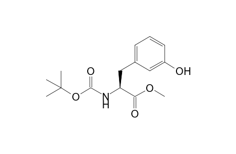 2S-[(t-Butoxycarbonyl)amino]-3-(3'-hydroxyphenyl)-propionic acid - Methyl ester