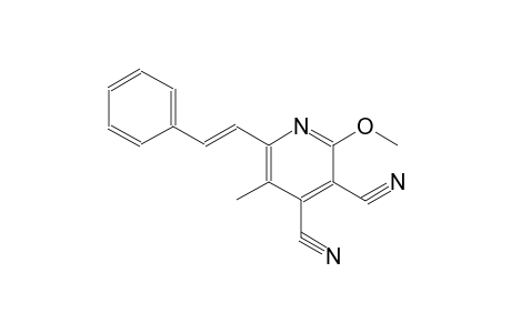 3,4-pyridinedicarbonitrile, 2-methoxy-5-methyl-6-[(E)-2-phenylethenyl]-