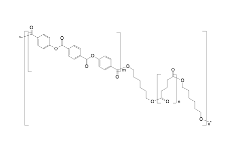 Copolyester based on 4,4'-terephthaloyldioxydibenzoic acid, 1,6-hexanediol and glutaric acid