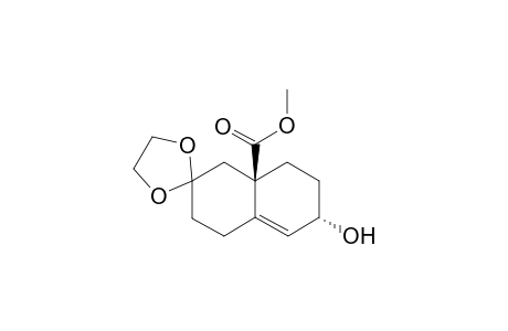 (3.beta.,8a.alpha.)-1,2,3,5,6,7,8,8a-Octahydro-8a.beta.-carbomethoxy-7,7-ethylenedioxy-3.alpha-hydroxynaphthalene
