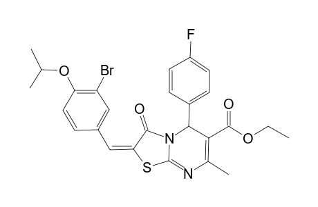2-(3-Bromo-4-isopropoxy-benzylidene)-5-(4-fluoro-phenyl)-7-methyl-3-oxo-2,3-dihydro-5H-thiazolo[3,2-a]pyrimidine-6-carboxylic acid ethyl ester