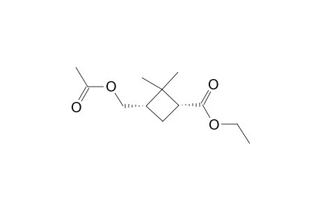 (1R,3S)-3-(acetoxymethyl)-2,2-dimethyl-cyclobutanecarboxylic acid ethyl ester