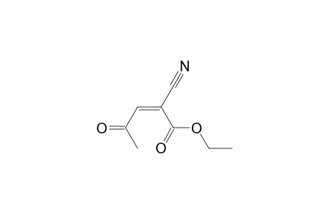 2-Pentenoic acid, 2-cyano-4-oxo-, ethyl ester