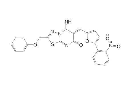 (6Z)-5-imino-6-{[5-(2-nitrophenyl)-2-furyl]methylene}-2-(phenoxymethyl)-5,6-dihydro-7H-[1,3,4]thiadiazolo[3,2-a]pyrimidin-7-one