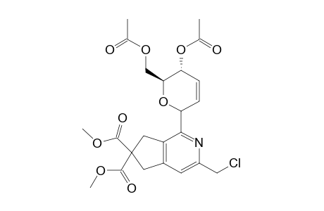 Dimethyl 6-chloromethyl-4-[3-acetoxy-2-acetoxymethyl-dihydro-2H-pyran-6-yl]-1,2-dihydro-3H-cyclopenteno[c]pyridine-2,2-dicarboxylate