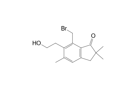 1H-Inden-1-one, 7-(bromomethyl)-2,3-dihydro-6-(2-hydroxyethyl)-2,2,5-trimethyl-