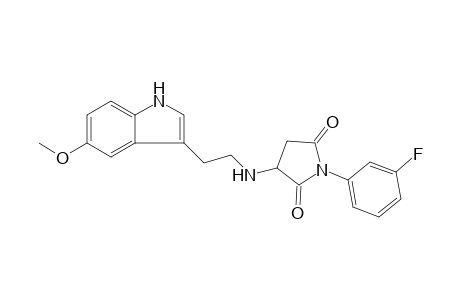 1-(3-fluorophenyl)-3-[2-(5-methoxy-1H-indol-3-yl)ethylamino]pyrrolidine-2,5-dione