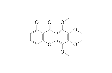 LAURENTIXANTHONE-B;1-HYDROXY-5,6,7,8-TETRAMETHOXY-XANTHONE