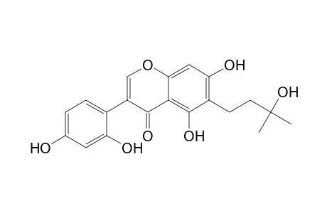 3-(2,4-dihydroxyphenyl)-5,7-dihydroxy-6-(3-hydroxy-3-methyl-butyl)chromen-4-one