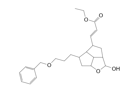 2-Propenoic acid, 3-[octahydro-2-hydroxy-5-[3-(phenylmethoxy)propyl]-2H-pentaleno[1,6-b c]furan-4-yl]-, ethyl ester, (2.alpha.,2a.alpha.,4.alpha.,4a.alpha.,5.alpha.,6a.alpha.,6b.alpha.)-