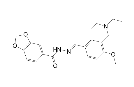 N'-((E)-{3-[(diethylamino)methyl]-4-methoxyphenyl}methylidene)-1,3-benzodioxole-5-carbohydrazide