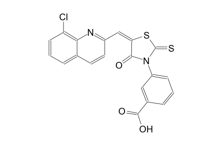 benzoic acid, 3-[(5E)-5-[(8-chloro-2-quinolinyl)methylene]-4-oxo-2-thioxothiazolidinyl]-