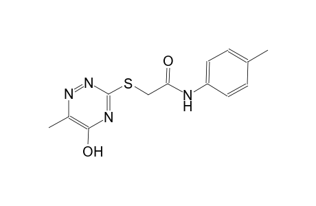 2-[(5-hydroxy-6-methyl-1,2,4-triazin-3-yl)sulfanyl]-N-(4-methylphenyl)acetamide