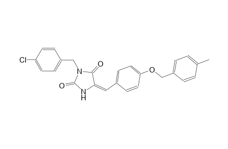 (5E)-3-(4-chlorobenzyl)-5-{4-[(4-methylbenzyl)oxy]benzylidene}-2,4-imidazolidinedione