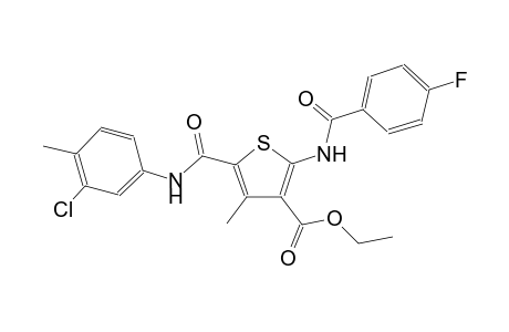 3-thiophenecarboxylic acid, 5-[[(3-chloro-4-methylphenyl)amino]carbonyl]-2-[(4-fluorobenzoyl)amino]-4-methyl-, ethyl ester