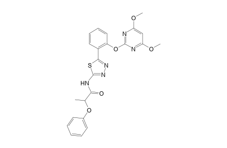 N-{5-[2-(4,6-dimethoxy-pyrimidin-2-yloxy)-phenyl]-[1,3,4]thiadiazol-2-yl}-2-phenoxy-propanamide