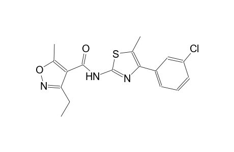 N-[4-(3-chlorophenyl)-5-methyl-1,3-thiazol-2-yl]-3-ethyl-5-methyl-4-isoxazolecarboxamide