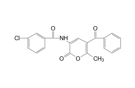 N-(5-BENZOYL-6-METHYL-2-OXO-2H-PYRAN-3-YL)-m-CHLOROBENZAMIDE