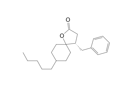 1-Oxaspiro[4.5]decan-2-one, 8-pentyl-4-(phenylmethyl)-, trans-