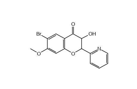 6-BROMO-3-HYDROXY-7-METHOXY-2-(2-PYRIDYL)-4-CHROMANONE