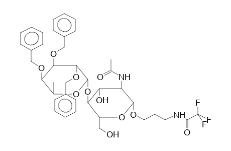 3-TRIFLUOROACETAMIDOPROPYL 2-ACETAMIDO-2-DEOXY-4-O-(2,3,4-TRI-O-BENZYL-ALPHA-L-FUCOPYRANOSYL)-BETA-D-GLUCOPYRANOSIDE