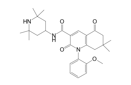 1-(2-Methoxyphenyl)-7,7-dimethyl-2,5-dioxo-N-(2,2,6,6-tetramethylpiperidin-4-yl)-1,2,5,6,7,8-hexahydroquinoline-3-carboxamide