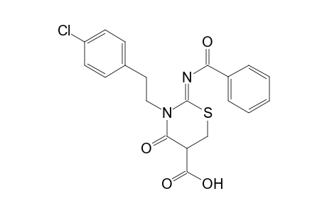 2-[3-(p-Chlorobenzyl)-4-oxo-2-[(phenylcarbonyl)imino]-1',3'-thiazinan-5'-yl]-acetic Acid