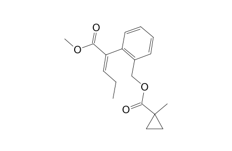 Benzeneacetic acid, 2-[[[(1-methylcyclopropyl)carbonyl]oxy]methyl]-.alpha.-propylidene-, methyl ester