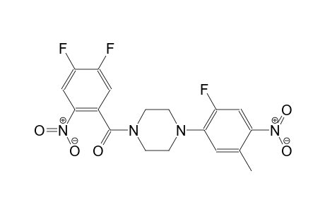 (4,5-difluoro-2-nitro-phenyl)-[4-(2-fluoro-5-methyl-4-nitro-phenyl)piperazino]methanone
